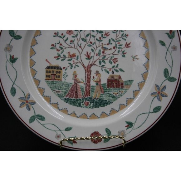 VILLEROY & BOCH AMERICAN SAMPLER FIRST IMPRESSIONS 1981 SET 4 DINNER PLATES 11" - Picture 4 of 9